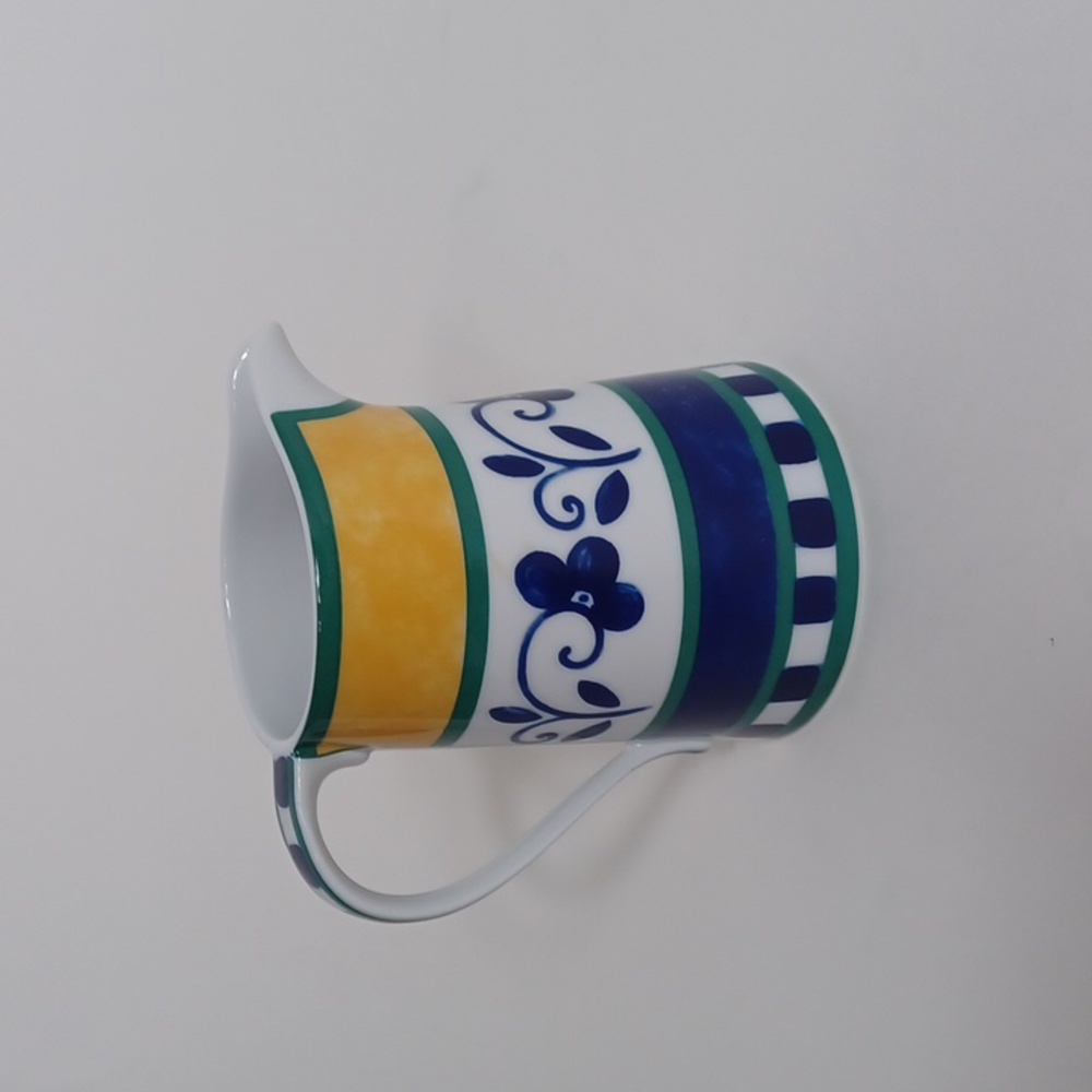 Mikasa Firenze Creamer - Fine China Blue Yellow Green - 8oz - Picture 2 of 7